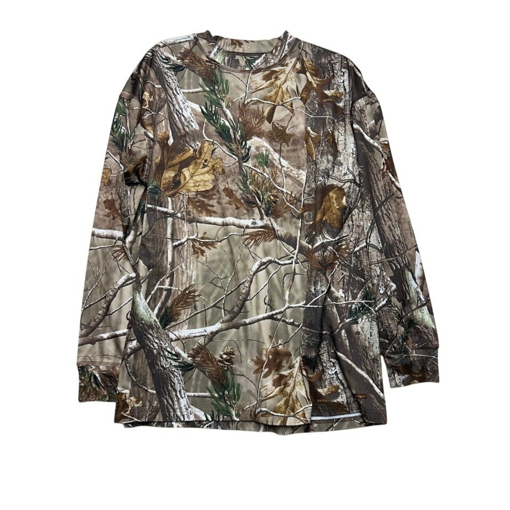 Russell Outdoors Mens Realtree AP Camo Dri-Power Long Sleeve Shirt XL Hunting